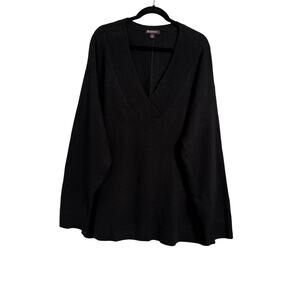 Roaman's NWOT Preppy Normcore Minimalist Layering V Neck Soft Wool Sweater 2X